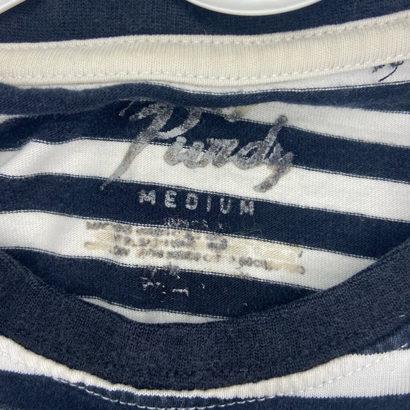 Roy Purdy Size Medium (fits Small) Black and White Stripe Short Sleeve Tee - Picture 4 of 4